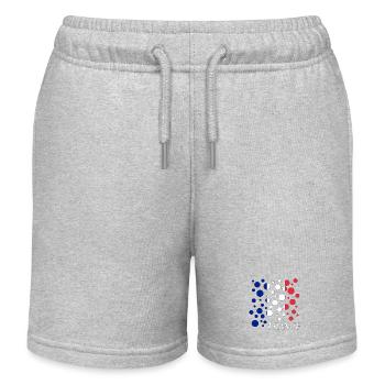 France Dot Spectrum - Kids Organic Sweat Shorts by Stanley/Stella - heather grey - Front