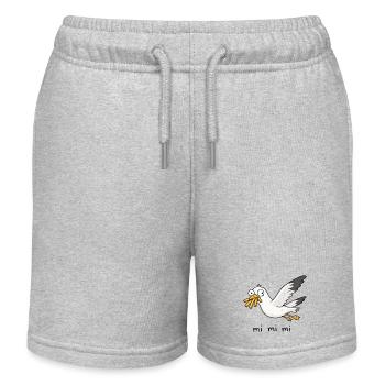 Mi Mi Mi Möwe - Kinder Organic Joggingshorts Mini Bolter von Stanley/Stella - Grau meliert - Vorne