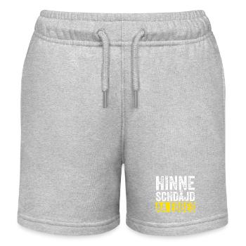 Hinne Schdajd Aa Ebbes - Kinder Organic Joggingshorts Mini Bolter von Stanley/Stella - Grau meliert - Vorne