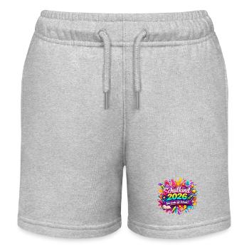 Einschulung 2026 - Ich rocke die Schule - Kinder Organic Joggingshorts Mini Bolter von Stanley/Stella - Grau meliert - Vorne