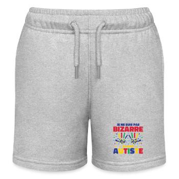 Ich bin nicht seltsam, ich bin Autist - Kinder Organic Joggingshorts Mini Bolter von Stanley/Stella - Grau meliert - Vorne