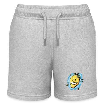 Spritzig / Sauer / Zitrone / Limonade / Sommer - Kinder Organic Joggingshorts Mini Bolter von Stanley/Stella - Grau meliert - Vorne