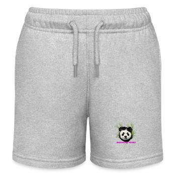 Breaking News New Panda - Kinder Organic Joggingshorts Mini Bolter von Stanley/Stella - Grau meliert - Vorne