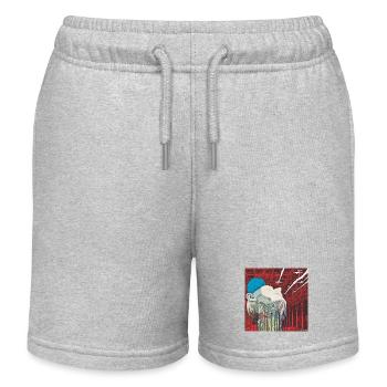 HEAD SPACE - COLLAGE - Kids Organic Sweat Shorts by Stanley/Stella - heather grey - Front