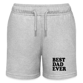 Best dad ever - Kids Organic Sweat Shorts by Stanley/Stella - heather grey - Front