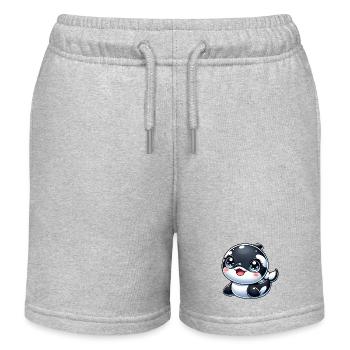 Happy Orca - Kids Organic Sweat Shorts by Stanley/Stella - heather grey - Front