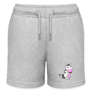 Comic-grignotant vache - Short de jogging enfant bio Stanley/Stella - gris chiné - Devant