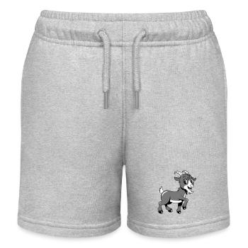 Les chèvres râlent - Short de jogging enfant bio Stanley/Stella - gris chiné - Devant