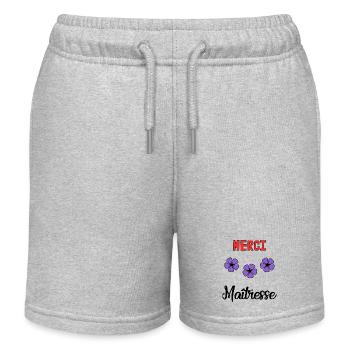MERCI. MERCI MAÎTRESSE. CADEAU MAÎTRESSE. VACANCES - Short de jogging enfant bio Stanley/Stella - gris chiné - Devant