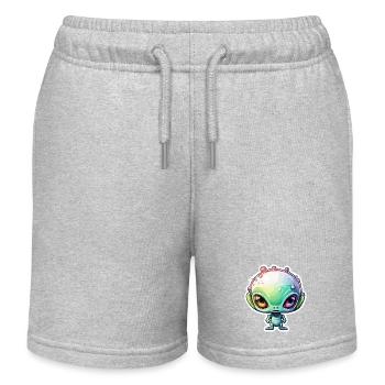 Alien / Außerirdisch / Ovni / Zone 51 / Tout / Mars - Short de jogging enfant bio Stanley/Stella - gris chiné - Devant