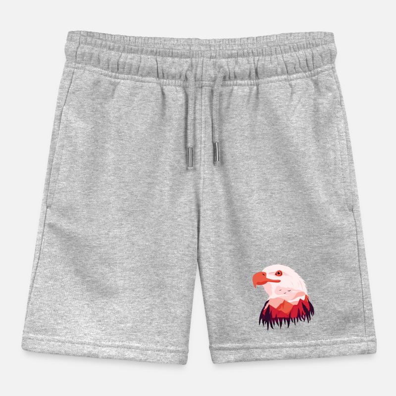 Eagle Bald Eagle Kids Organic Sweat Shorts by Stanley/Stella
