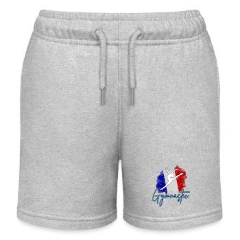 Gymnastique Francaise - French gymnastic sport - Short de jogging enfant bio Stanley/Stella - gris chiné - Devant