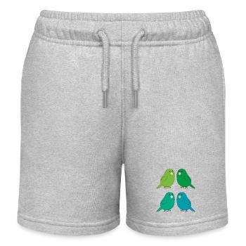 Budgie 4fold - Kids Organic Sweat Shorts by Stanley/Stella - heather grey - Front