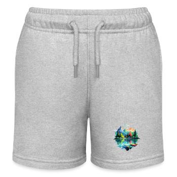 Ruhige Landschaft Ruhig Beschauliche Natur Im Freien - Kinder Organic Joggingshorts Mini Bolter von Stanley/Stella - Grau meliert - Vorne