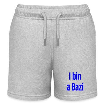 I bin a Bazi – Bayerischer Spruch mit Humor - Kinder Organic Joggingshorts Mini Bolter von Stanley/Stella - Grau meliert - Vorne