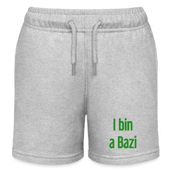 I bin a Bazi – Bayerischer Spruch mit Humor - Kinder Organic Joggingshorts Mini Bolter von Stanley/Stella - Grau meliert - Vorne