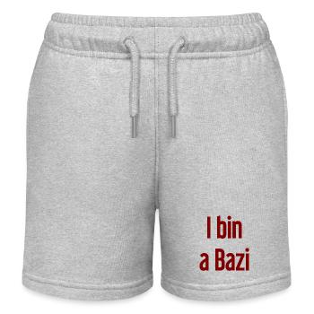 I bin a Bazi – Bayerischer Spruch mit Humor - Kinder Organic Joggingshorts Mini Bolter von Stanley/Stella - Grau meliert - Vorne
