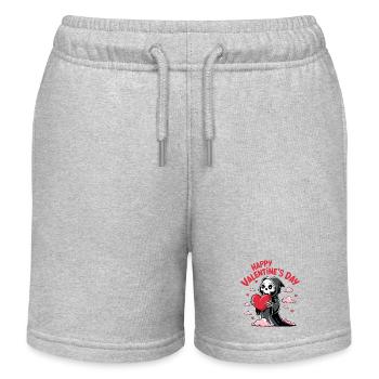 faucheuse amoureuse avec coeur - Short de jogging enfant bio Stanley/Stella - gris chiné - Devant