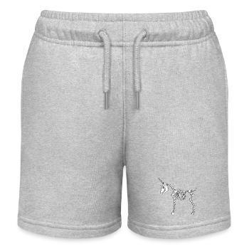 Unicorn Skeleton - Unicorns - Mythical Creatures - Comic - Kids Organic Sweat Shorts by Stanley/Stella - heather grey - Front