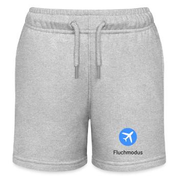 Flugmodus Fluchen Flugzeug Symbol Bürohumor lustig - Kinder Organic Joggingshorts Mini Bolter von Stanley/Stella - Grau meliert - Vorne