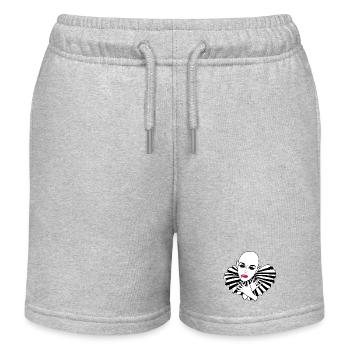 Vintage Manga Vampir Frau - Kinder Organic Joggingshorts Mini Bolter von Stanley/Stella - Grau meliert - Vorne