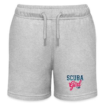 Scuba Girl Tauch-Design - Kinder Organic Joggingshorts Mini Bolter von Stanley/Stella - Grau meliert - Vorne