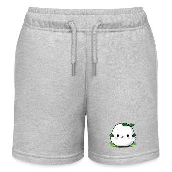 Kawaii Pflanze Kuschel Maskottchen - Kinder Organic Joggingshorts Mini Bolter von Stanley/Stella - Grau meliert - Vorne