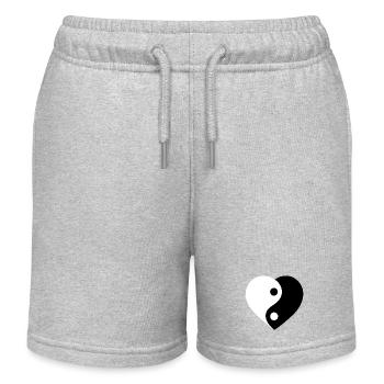 Yin et Yang Love Version :) - Short de jogging enfant bio Stanley/Stella - gris chiné - Devant