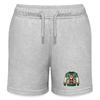 UGLY PIXEL XMAS - spirit of Christmas - Kids Organic Sweat Shorts by Stanley/Stella - heather grey - Front