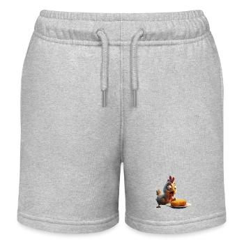 Poulet Mécontent - Short de jogging enfant bio Stanley/Stella - gris chiné - Devant