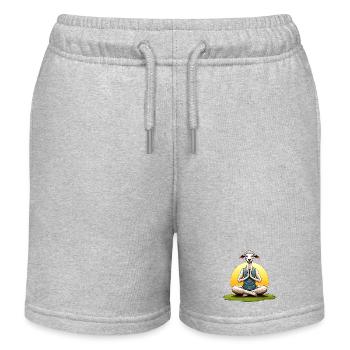 Yoga Schaf - Kinder Organic Joggingshorts Mini Bolter von Stanley/Stella - Grau meliert - Vorne
