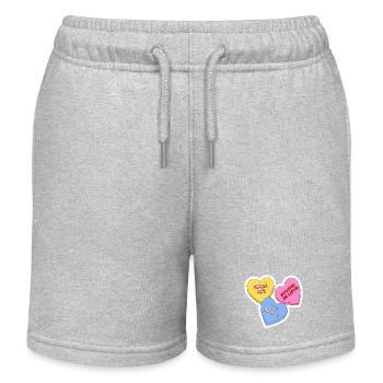 Candy-Hearts-Design - Kinder Organic Joggingshorts Mini Bolter von Stanley/Stella - Grau meliert - Vorne