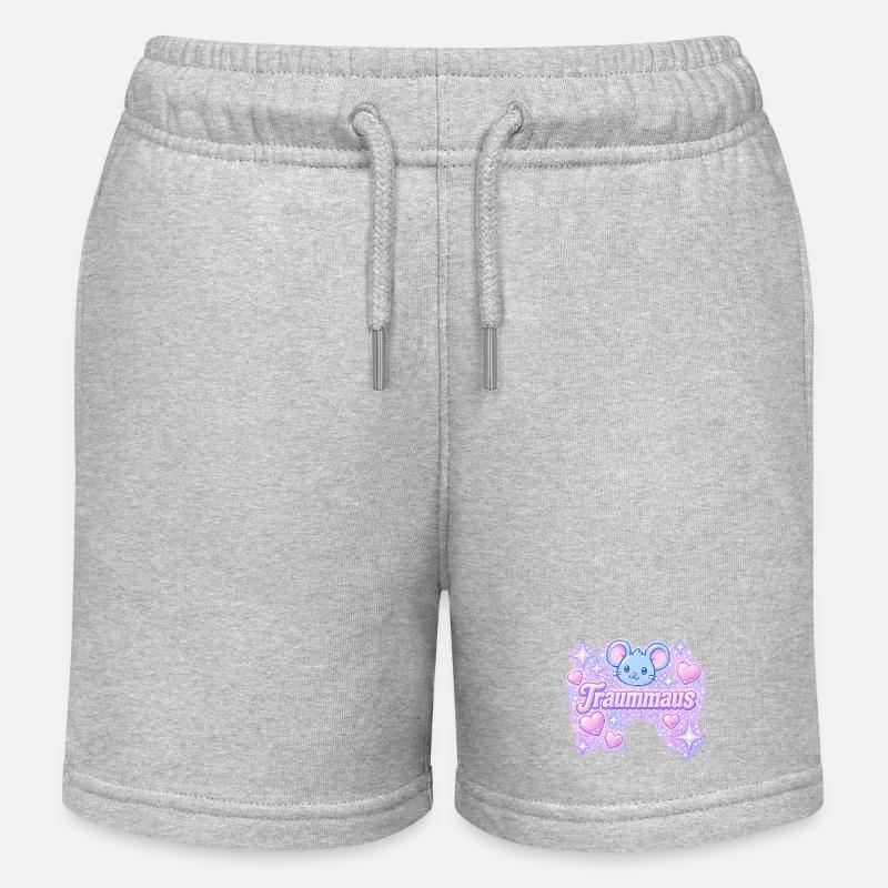 Dream mouse / design Y2K - Short de jogging enfant bio Stanley/Stella - gris chiné