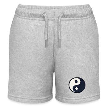 YinYang Contraste bleu foncé - Short de jogging enfant bio Stanley/Stella - gris chiné - Devant