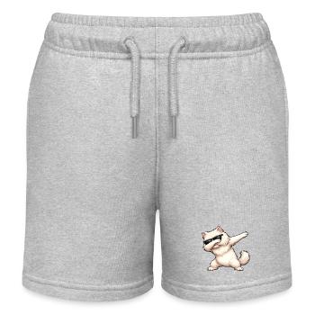 Dab du chat perse - Short de jogging enfant bio Stanley/Stella - gris chiné - Devant