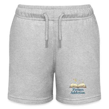 Fiktionssucht, offenes Buch - Kinder Organic Joggingshorts Mini Bolter von Stanley/Stella - Grau meliert - Vorne