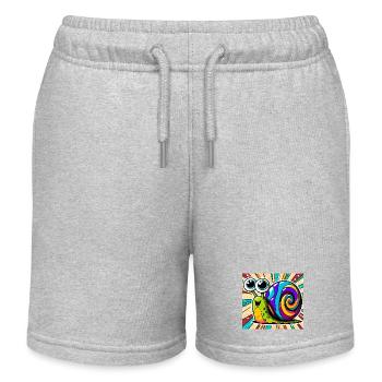 Snail - Kids Organic Sweat Shorts by Stanley/Stella - heather grey - Front