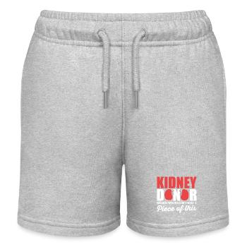 Kidney Donor Transplantation Organ Donation - Kids Organic Sweat Shorts by Stanley/Stella - heather grey - Front