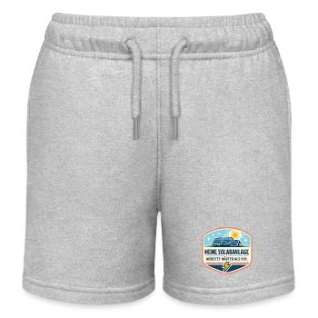 Solaranlagen Power Badge - Kinder Organic Joggingshorts Mini Bolter von Stanley/Stella - Grau meliert - Vorne