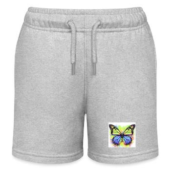 papillon - Short de jogging enfant bio Stanley/Stella - gris chiné - Devant