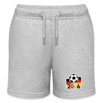 2026 Deutschland Flagge - Kinder Organic Joggingshorts Mini Bolter von Stanley/Stella - Grau meliert - Vorne