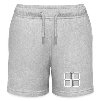 NUMBER 69 Sixty-Nine Gift Digital - Kids Organic Sweat Shorts by Stanley/Stella - heather grey - Front