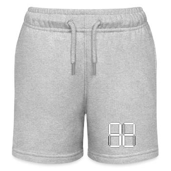 NUMBER 92 Ninety-Two Gift Digital - Kids Organic Sweat Shorts by Stanley/Stella - heather grey - Front