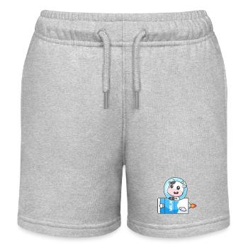 La Lune Laitière Vacche Rocket - Short de jogging enfant bio Stanley/Stella - gris chiné - Devant