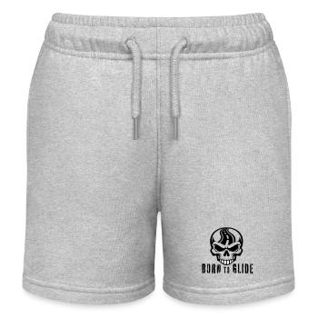 Born to Glide - Kids Organic Sweat Shorts by Stanley/Stella - heather grey - Front