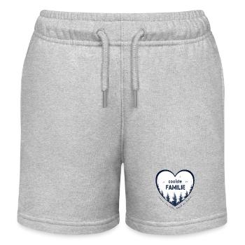 coolest family - Kids Organic Sweat Shorts by Stanley/Stella - heather grey - Front