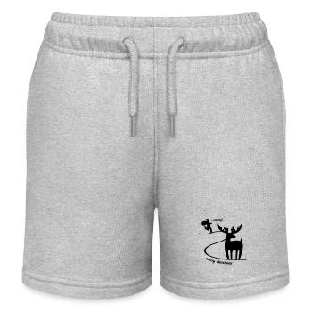 Renne attendant le Père Noël - Short de jogging enfant bio Stanley/Stella - gris chiné - Devant