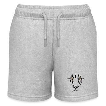Le regard du lion - Short de jogging enfant bio Stanley/Stella - gris chiné - Devant