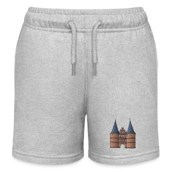 Holstentor Lübeck c - Kinder Organic Joggingshorts Mini Bolter von Stanley/Stella - Grau meliert - Vorne