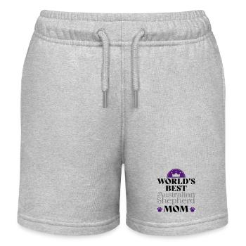 Australian Shepherd - Kids Organic Sweat Shorts by Stanley/Stella - heather grey - Front